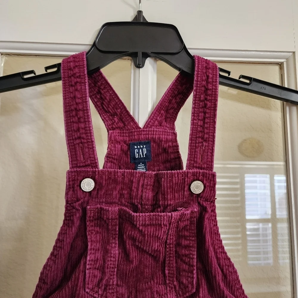 Baby GAP Toddler Girl 4Y Corduroy Skirtall Overall Skirt Huckleberry Fall ’22